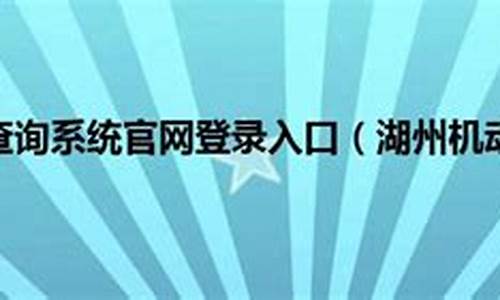 湖州市机动车违章查询_湖州市机动车违章查