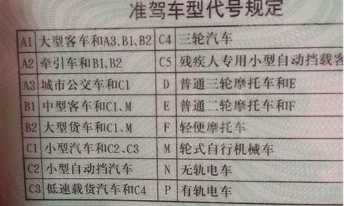 汽车驾照c1能开什么车_汽车驾照c1能开