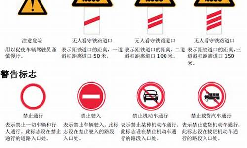 道路交通标志图解大全_道路交通标志图解大